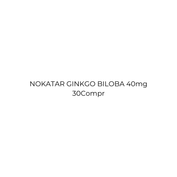 Nokatar ginkgo biloba 40mg 30 compr ximena polanco